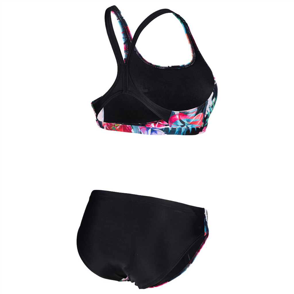 Arena - W Arena Flower Bikini Swim Pro Back - black/black multi