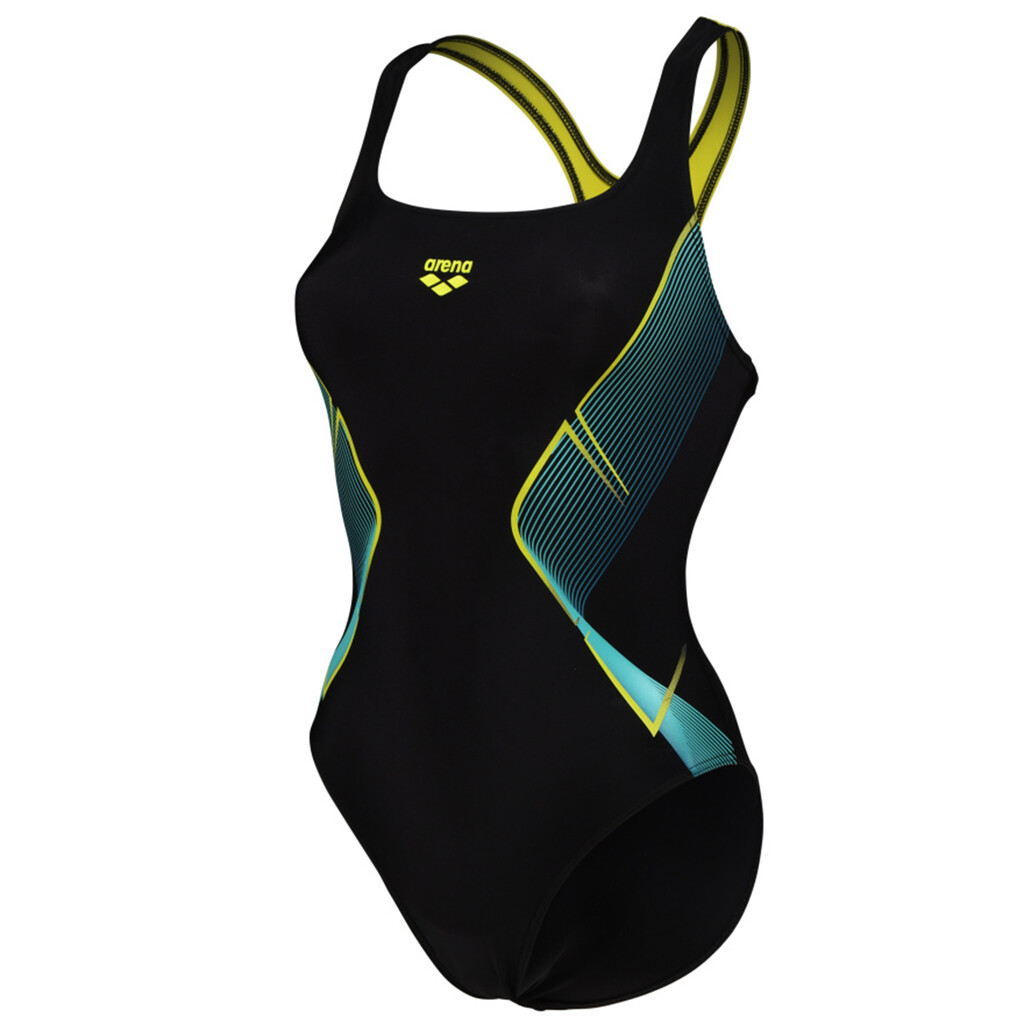 Arena - W Arena My Crystal Swimsuit Control Pro Back - black/soft green