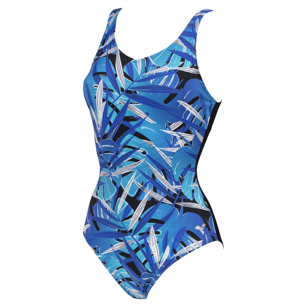 Arena - W Tina Wing Back One Piece C-Cup - black multi/black