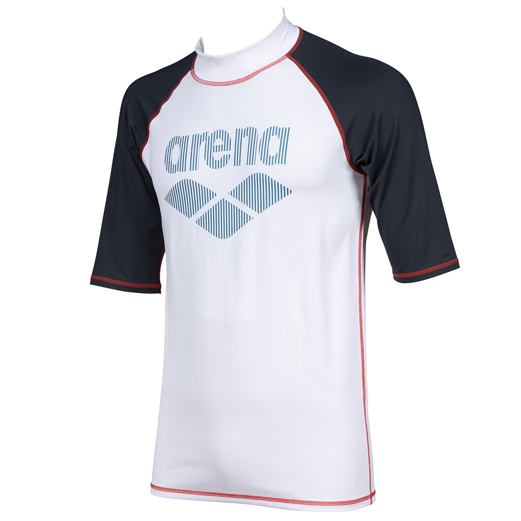 Arena - M Rash Vest S/S - white/ash grey
