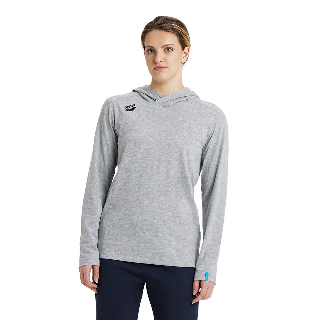 Arena - Team Hooded Long Sleeve T-Shirt Panel - medium grey heather