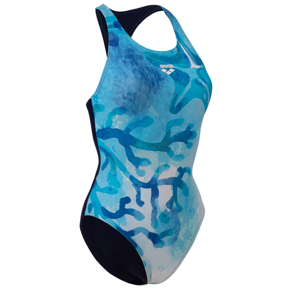 Arena - W Arena Seafloor Swimsuit Y Back - navy/turquoise multi