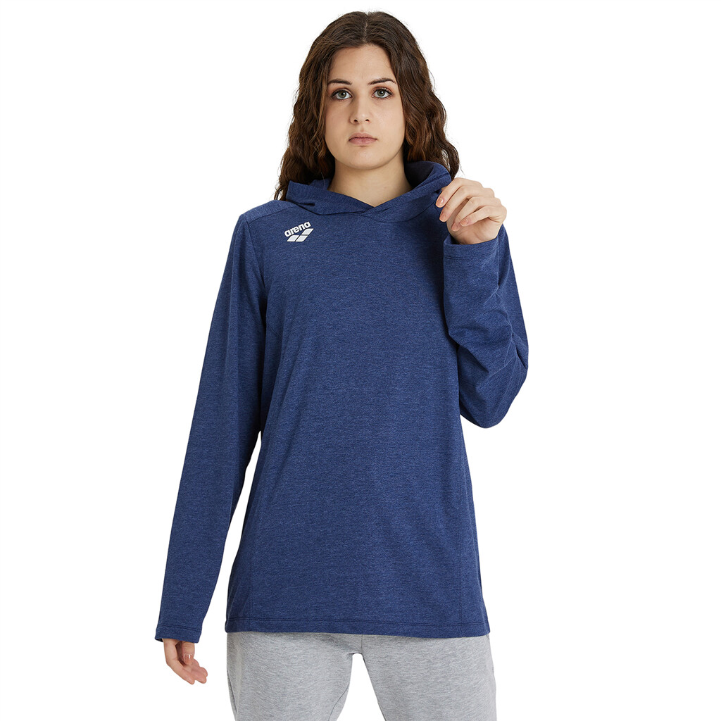Arena - Team Hooded Long Sleeve T-Shirt Panel - navy heather