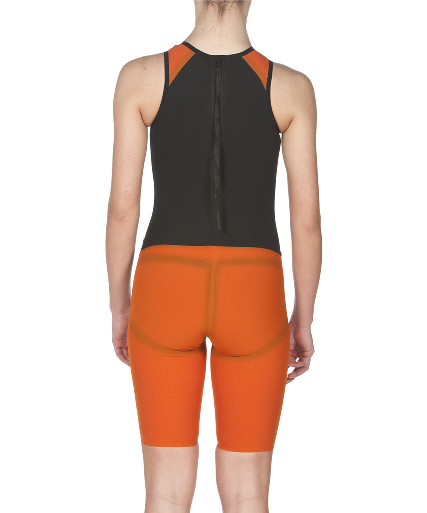 Arena - W Tri Suit Carbon-Pro Back Zipper - fluo orange/black