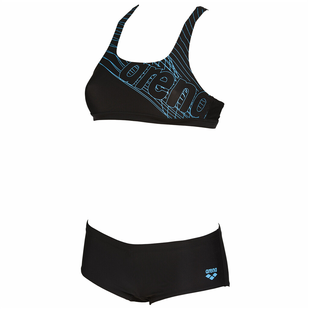 Arena - W Altair Two Pieces - black/sea blue