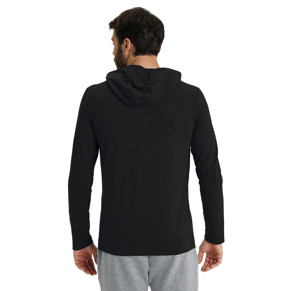 Arena - Team Hooded Long Sleeve T-Shirt Panel - black heather