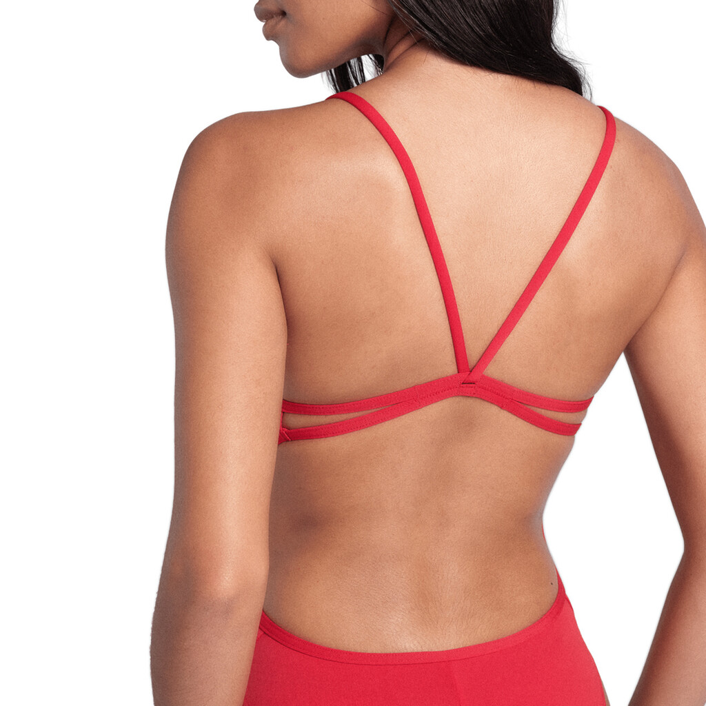 Arena - W Swimsuit Lace Back Solid - red/white