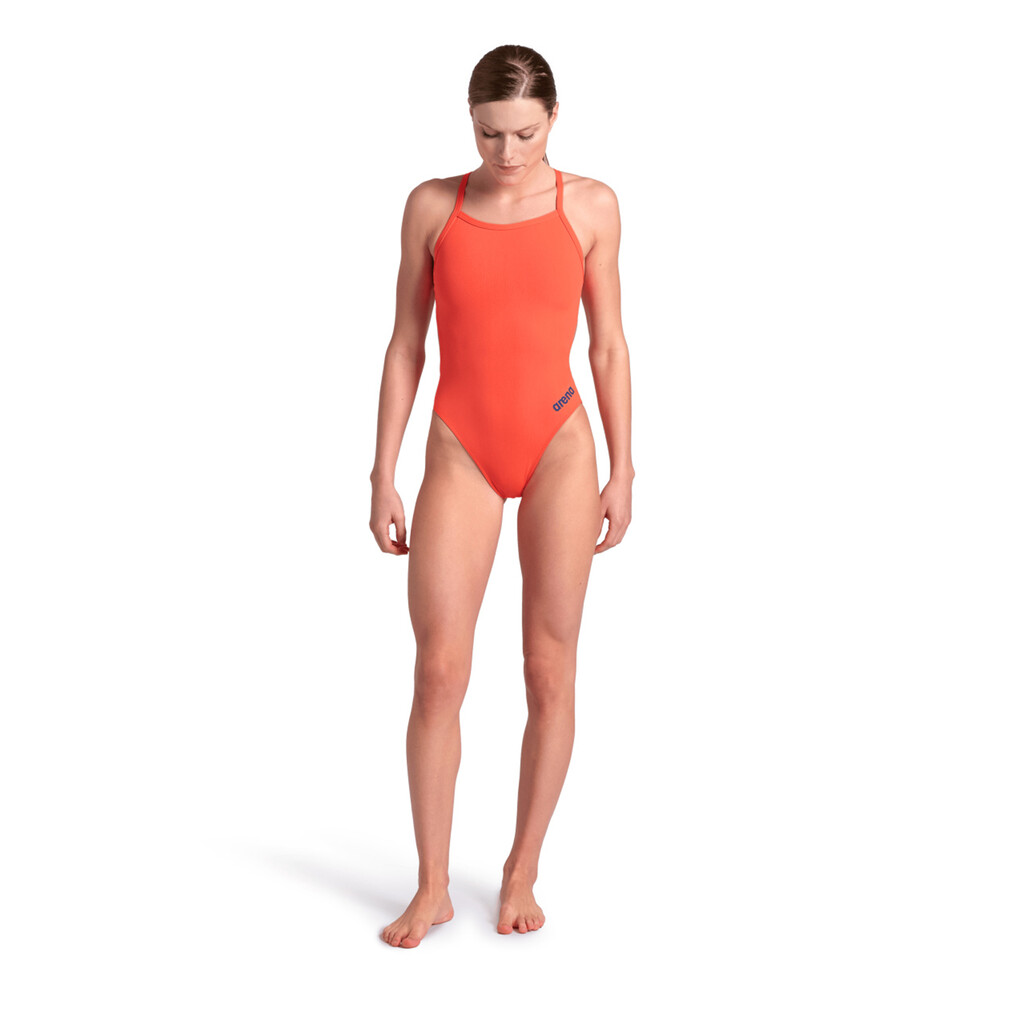 Arena - W Team Swimsuit Challenge Solid - bright coral