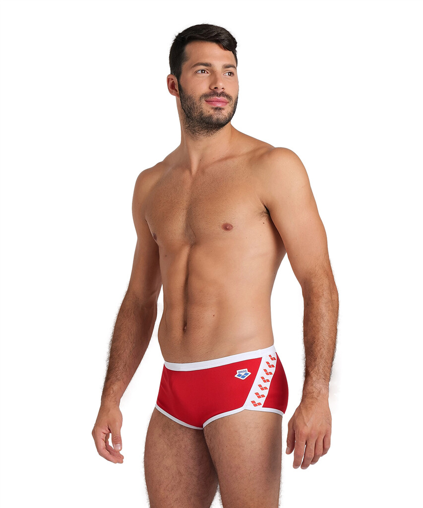 Arena - M Arena Icons Swim Low Waist Short Solid - red/white