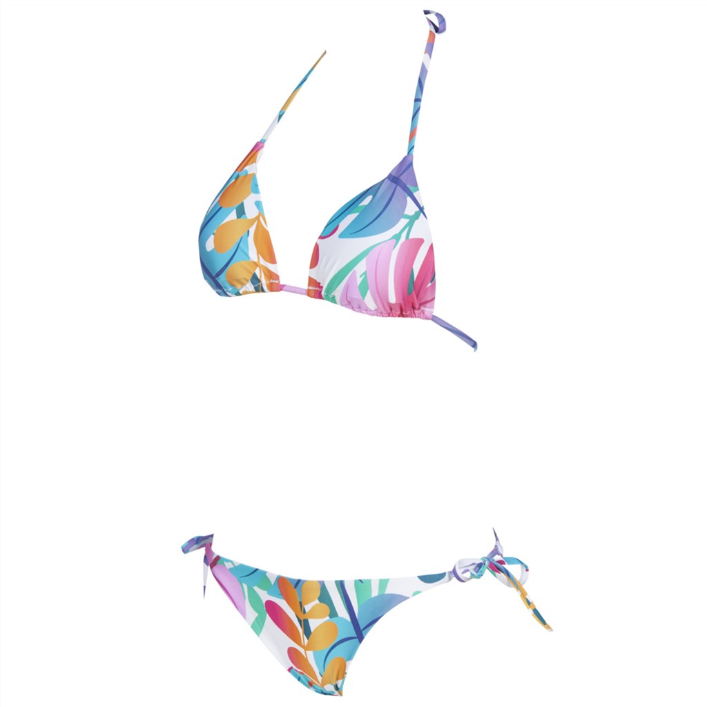 Arena - W Allover Triangle Two Pieces - pink flambe multi