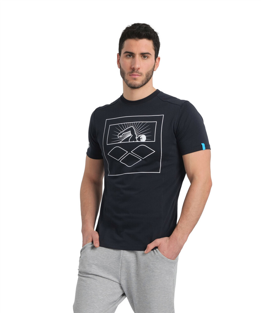Arena - T-Shirt Logo Cotton - navy