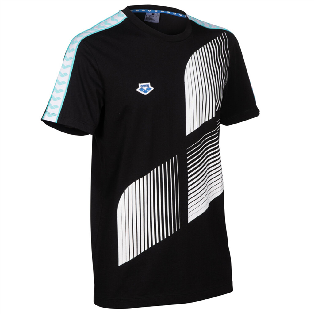 Arena - T-Shirt Team Logo - black/white/blue diamond