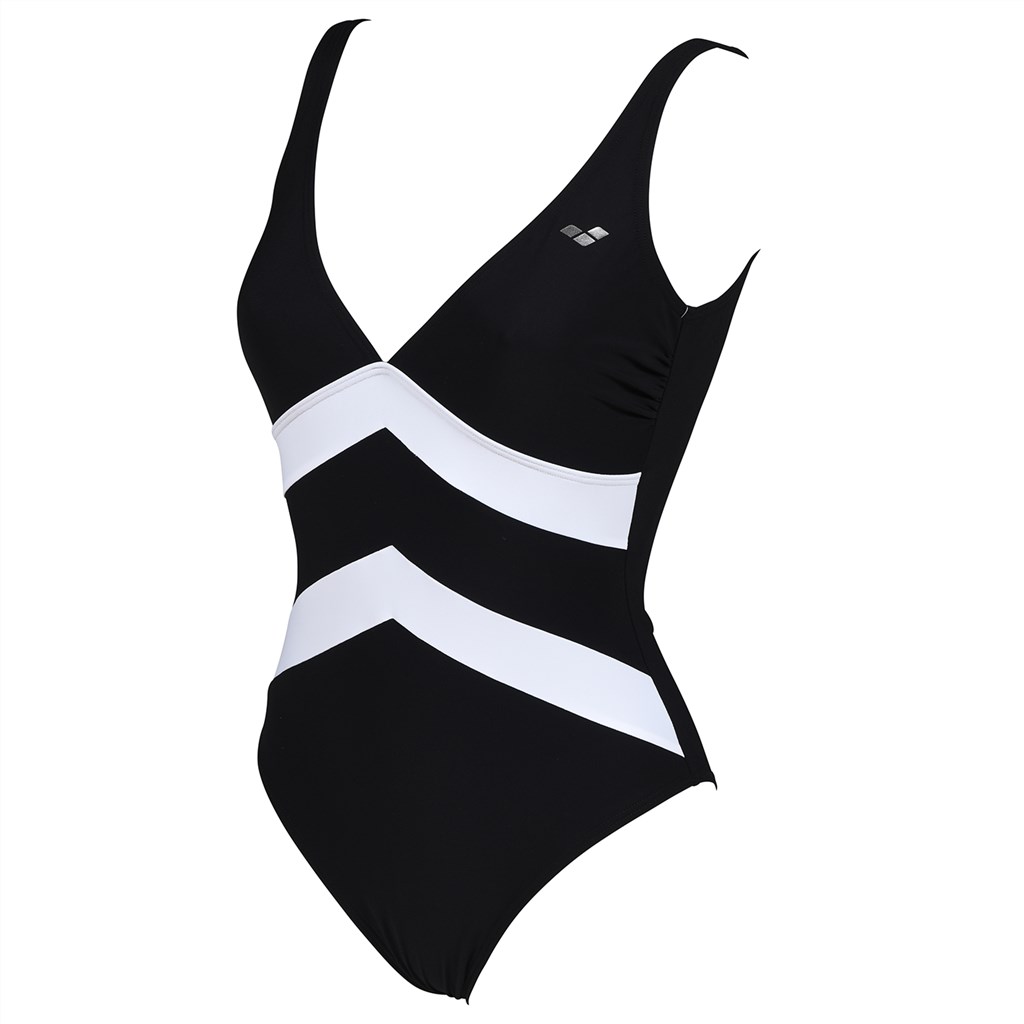 Arena - W Vera Wing Back One Piece C-Cup - black/white
