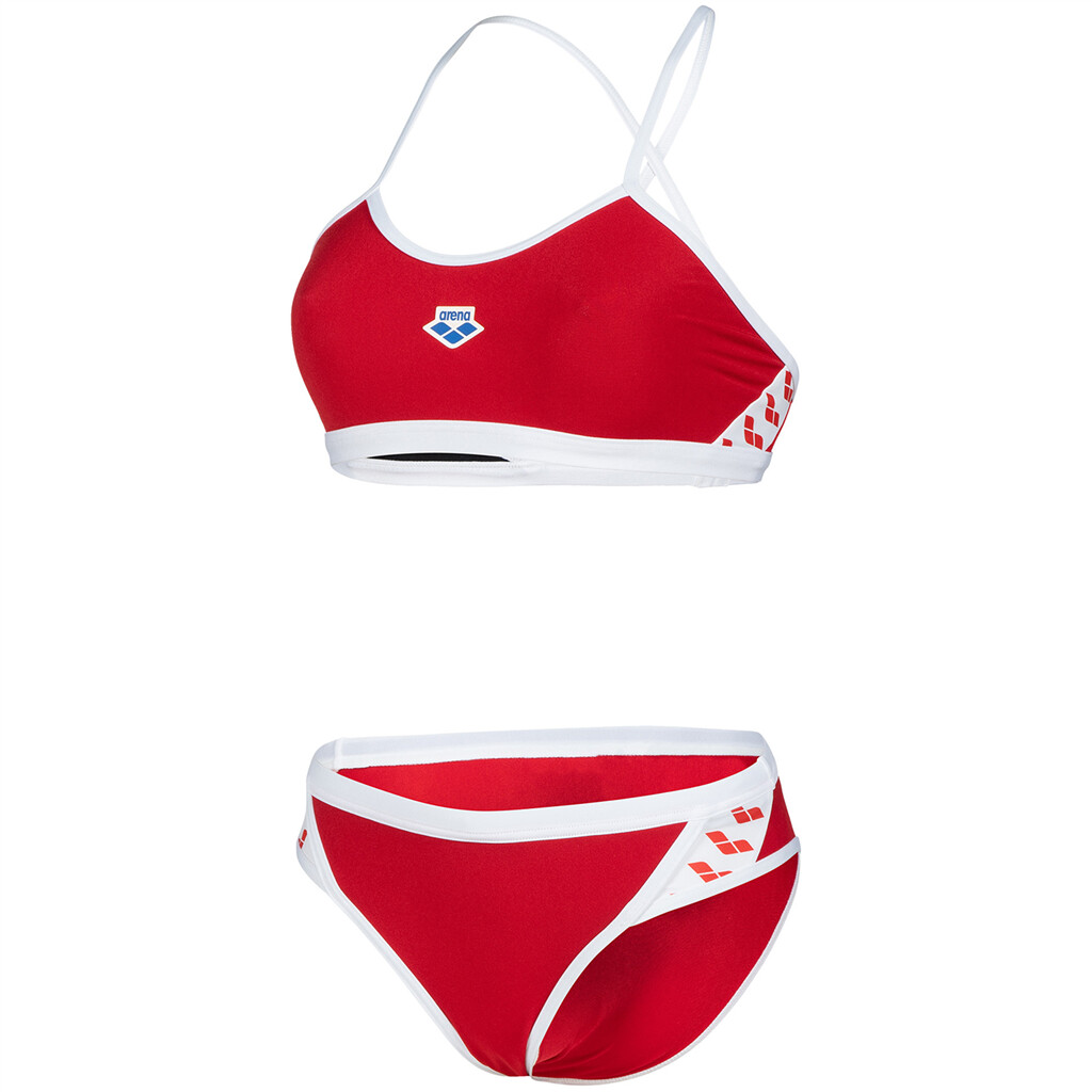 Arena - W Arena Icons Bikini Cross Back Solid - red/white