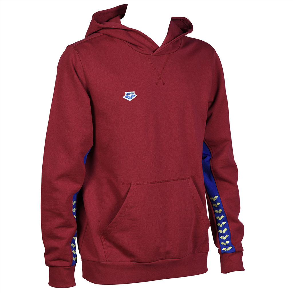 Arena - Arena Icons Hooded Sweat Solid - burgundy/neon blue/butter