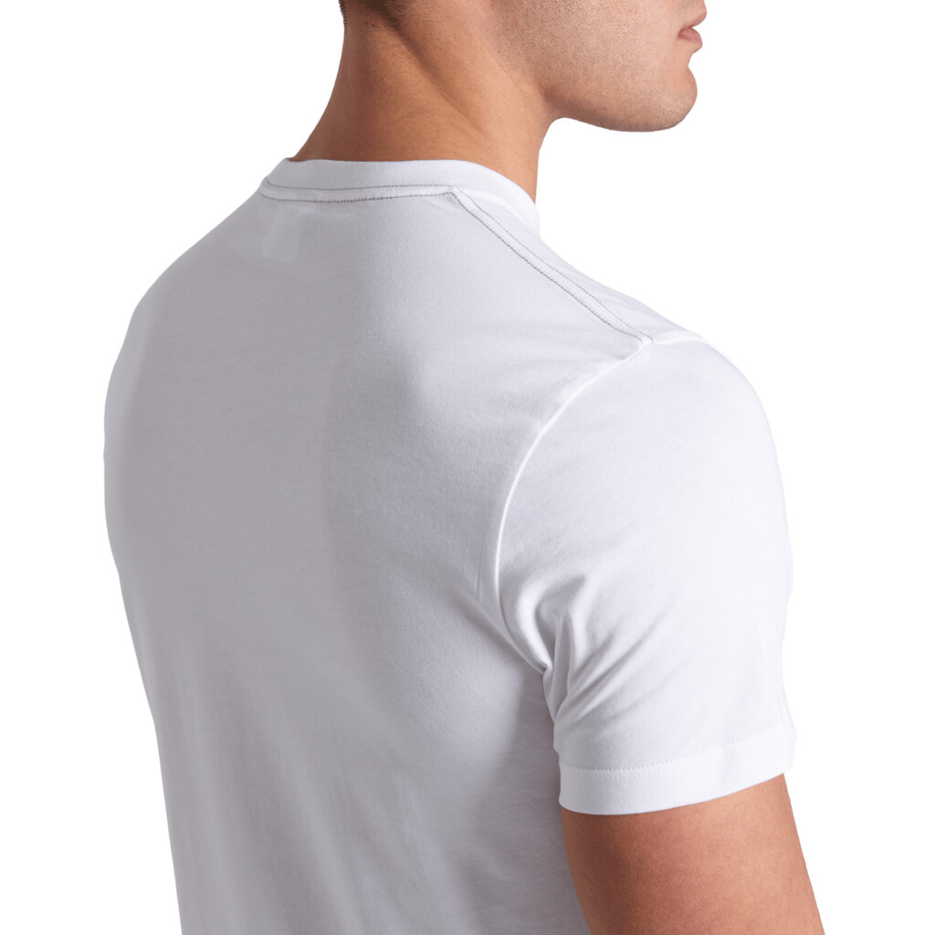 Arena - M T-Shirt Solid Cotton - white/water monogram