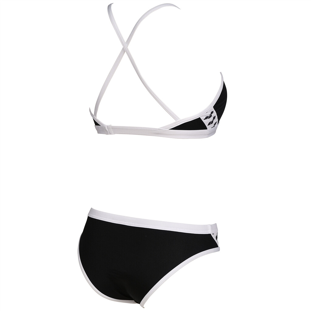 Arena - W Arena Icons Bikini Cross Back Solid - black/white