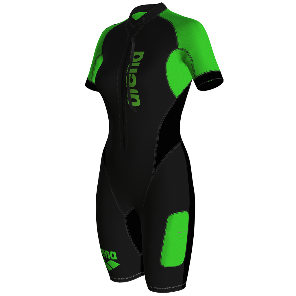 Arena - W Swimrun Wetsuit - black/fluo green