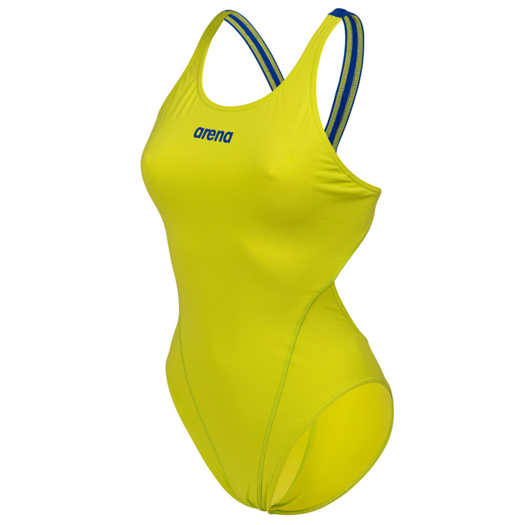 Arena - W Team Swimsuit Swim Tech Solid - soft green/neon blue
