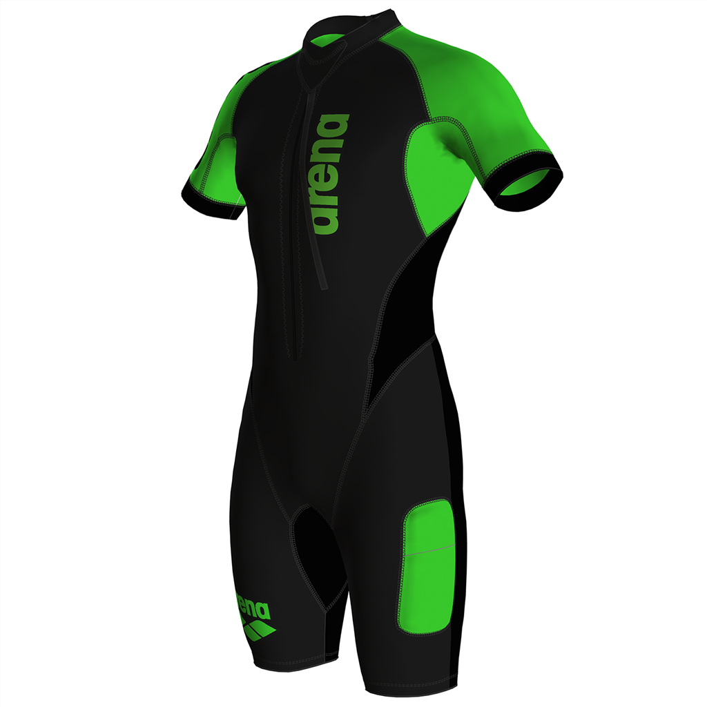 Arena - M Swimrun Wetsuit - black/fluo green