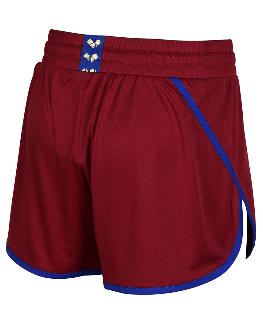 Arena - W Arena Icons Taped Short - burgundy/neon blue/butter