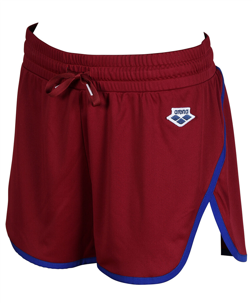 Arena - W Arena Icons Taped Short - burgundy/neon blue/butter