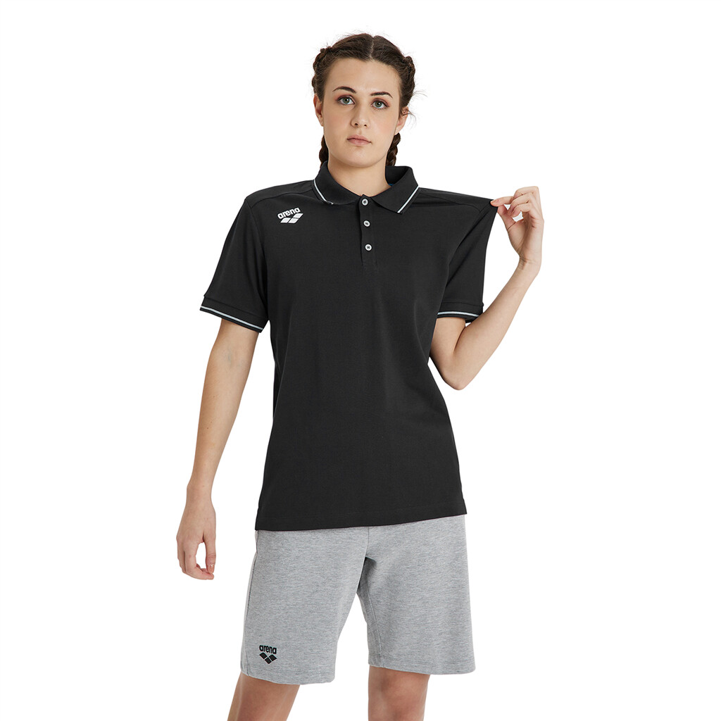 Arena - Team Poloshirt Solid Cotton - black