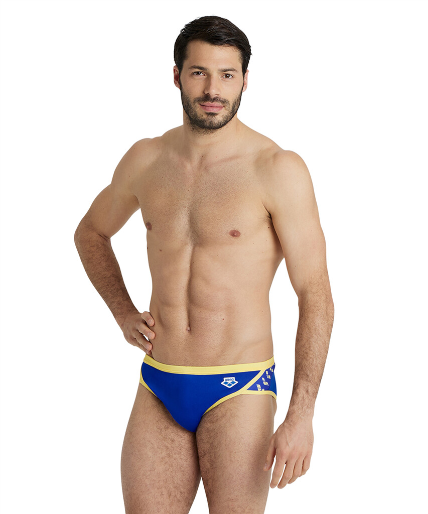 Arena - M Arena Icons Swim Briefs Solid - neon blue/butter